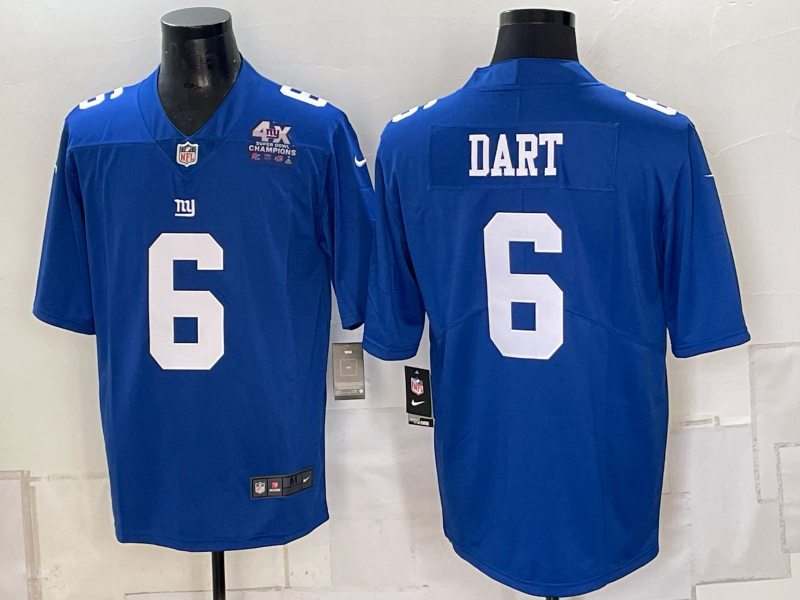 Men New York Giants #6 Dart blue Nike 2026 NFL Game Jersey 0930002->youth mlb jersey->Youth Jersey